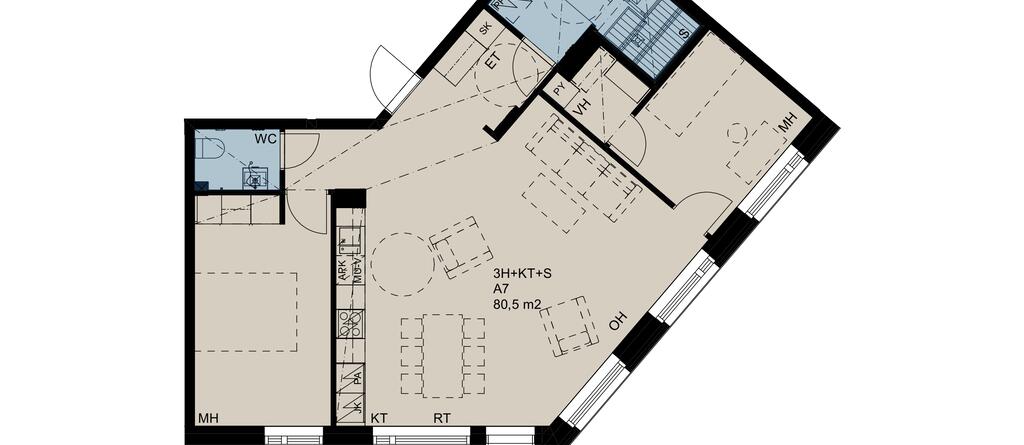 Maunulantie 21, Maunulanpolku 1 A7, kuva 1