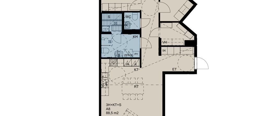 Maunulantie 21, Maunulanpolku 1 A8, kuva 1