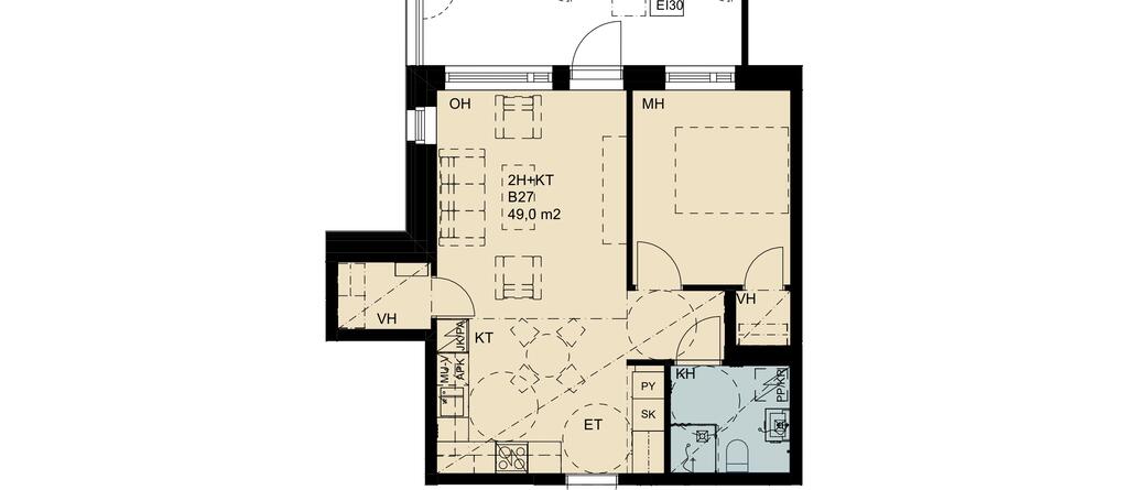 Maunulantie 21, Maunulanpolku 1 B32, kuva 1