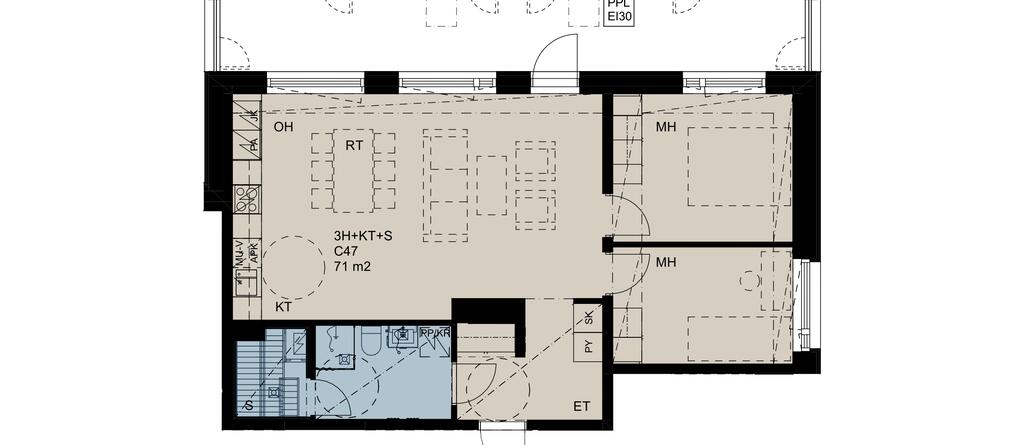 Maunulantie 21, Maunulanpolku 1 C47, kuva 1