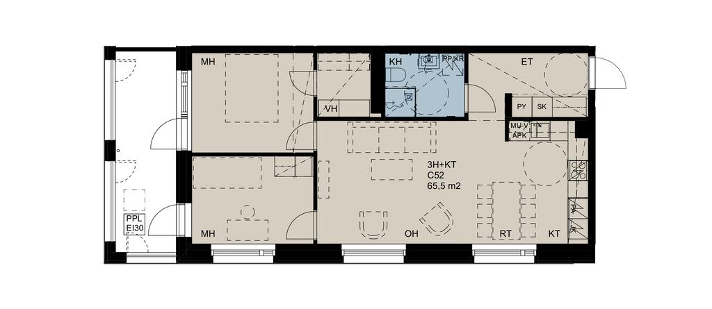 Maunulantie 21, Maunulanpolku 1 C60, kuva 1