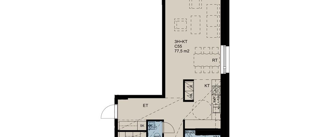 Maunulantie 21, Maunulanpolku 1 C55, kuva 1