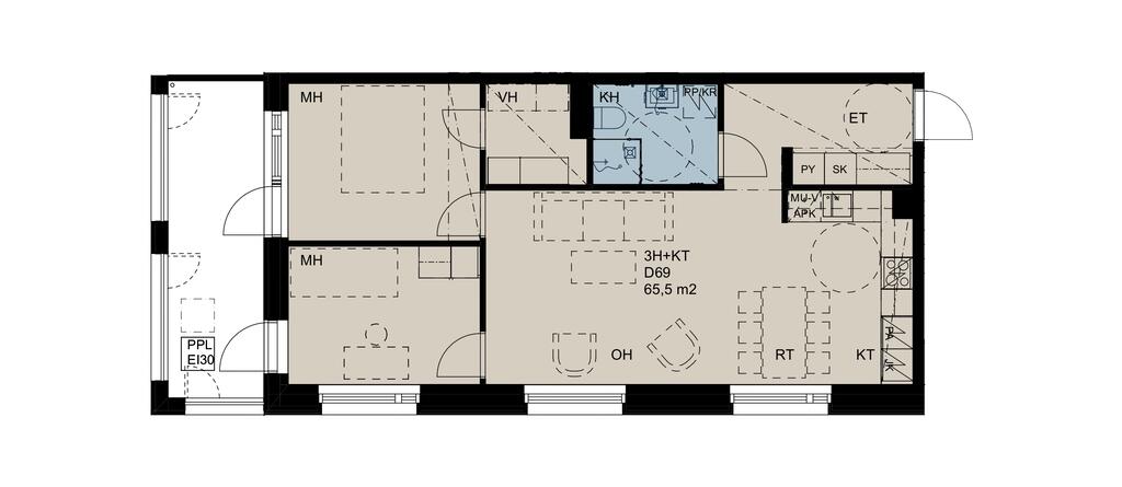 Maunulantie 21, Maunulanpolku 1 D77, kuva 1