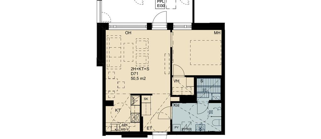 Maunulantie 21, Maunulanpolku 1 D75, kuva 1