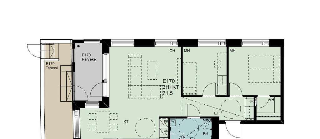 Länsisatamankatu 41 E206, kuva 1