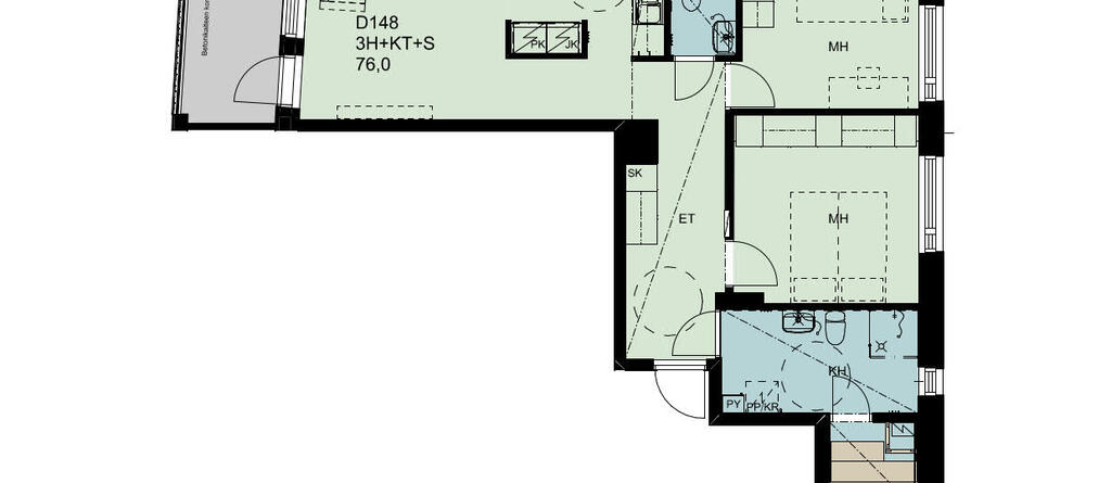 Länsisatamankatu 41 D164, kuva 1